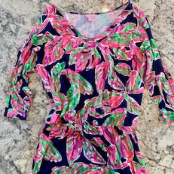 Lilly Pulitzer Dresses & Skirts - Lilly Pulitzer Cinch Waist Dress Size L